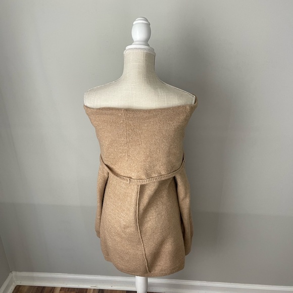 For Thee Tan Versatile Cowl Neck or Off the Shoulder Sweater - Picture 4 of 5